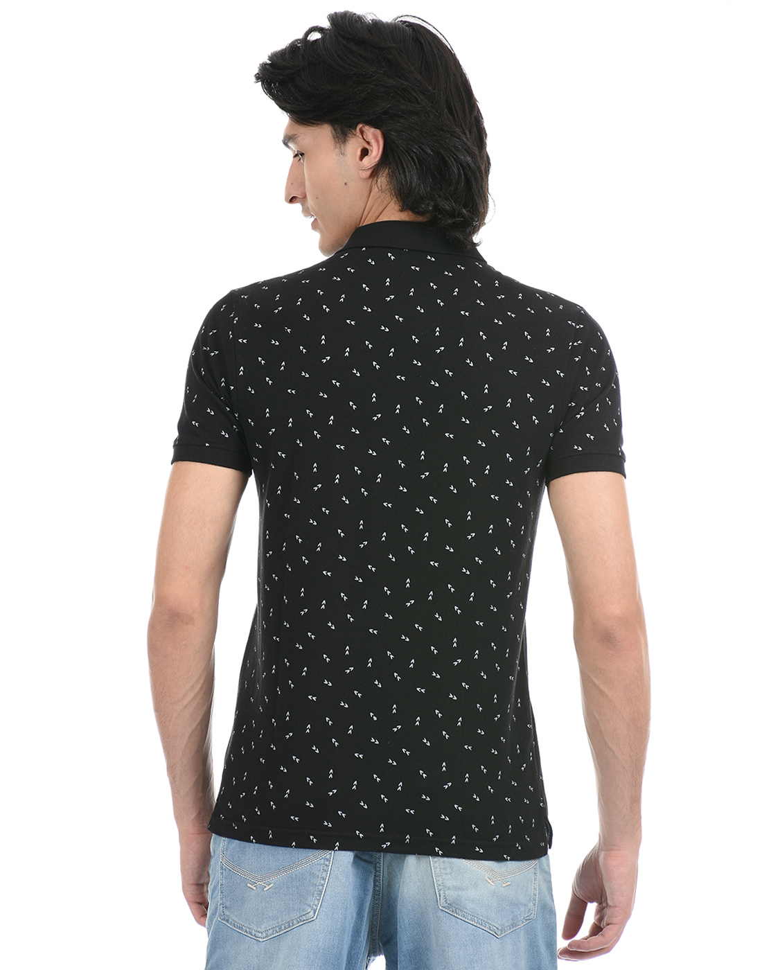 Cloak & Decker by Monte Carlo Men Black Polo Tshirt